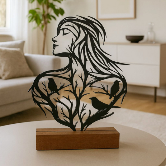 Escultura de Mesa | Mulher de Pássaros